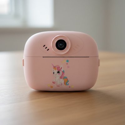 Appareil photo enfant, caméra double objectif selfie vidéo Full HD