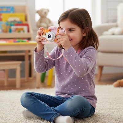 Appareil photo enfant double objectif filtres jeux 