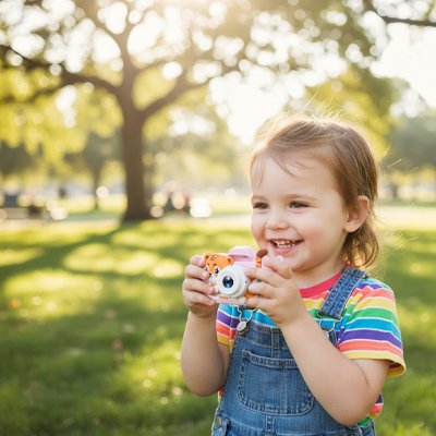 Appareil photo enfant, mini caméra tigre avec carte SD 32 Go 