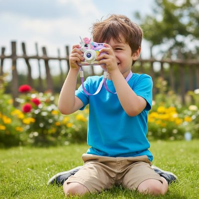 Appareil photo pour enfant silicone antichoc garçons filles 6–12 ans 