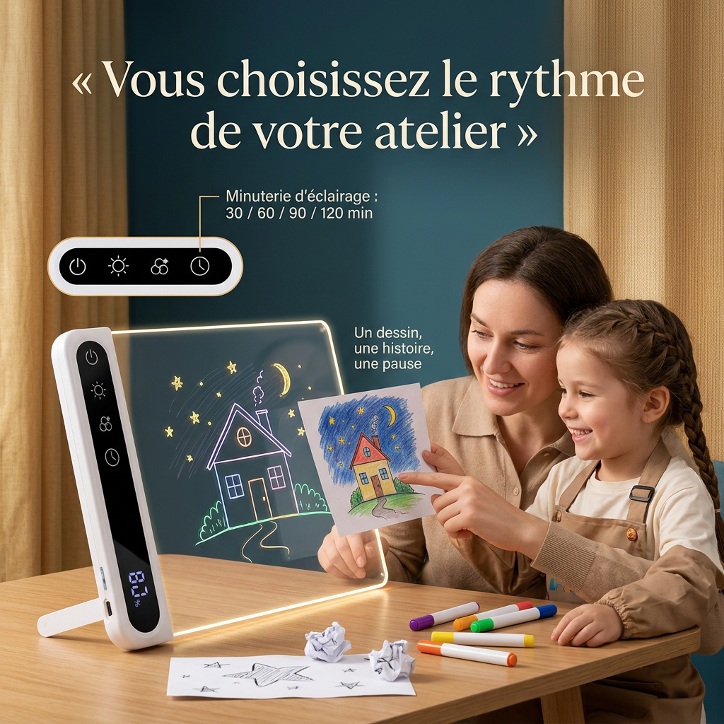 ardoise lumineuse LED salle de classe maternelle