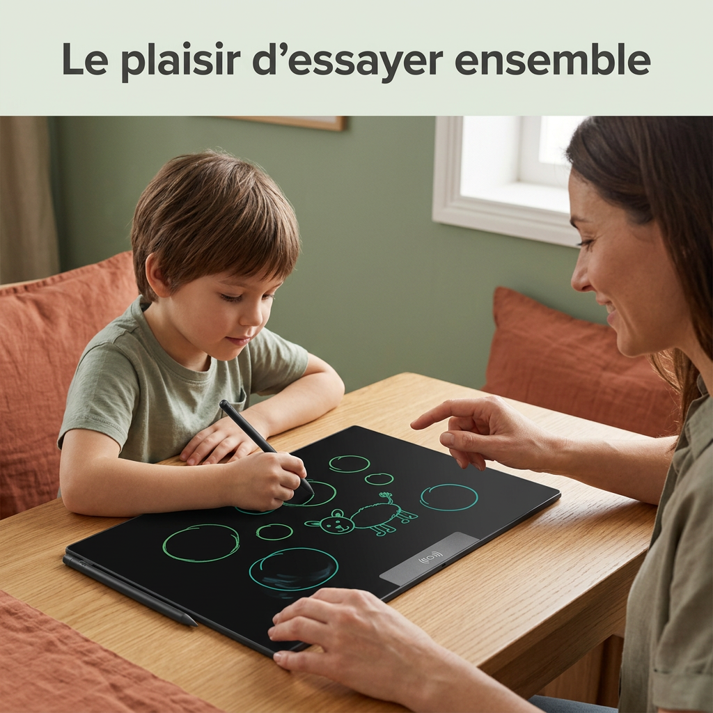 ardoise magique double écran avec stylet magnétique