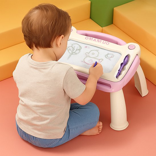 Ardoise magique • tableau de dessin magnétique 4 couleurs bébé 2–5 ans stylet relié tampons