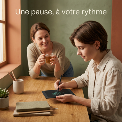 ardoise numérique double écran avec stylet magnétique