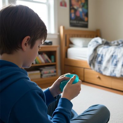 Balle anti stress, jouet sensoriel translucide