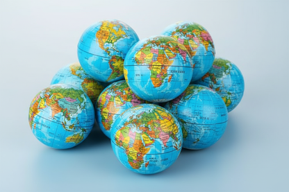 Plusieurs balles anti-stress globe