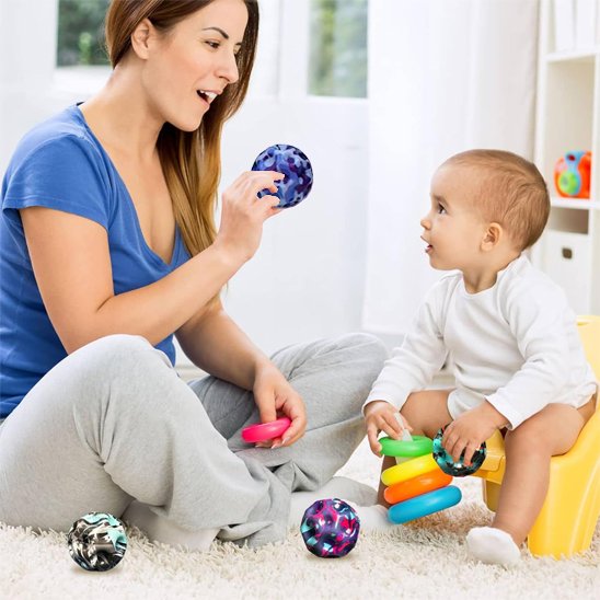 Balles rebondissantes, Développement sensorimoteur