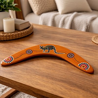 Boomerang bois enfant retour réel plein air