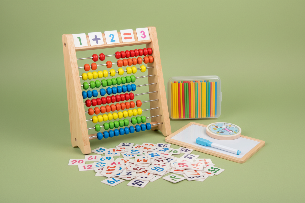 boulier en bois pour apprendre les nombres de 1 à 100