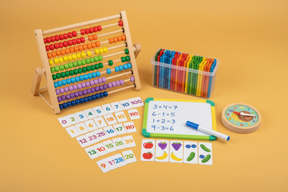 boulier arithmétique bois addition soustraction maternelle