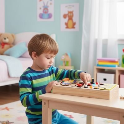Busy board enfant thème voiture de police coordination œil‑main