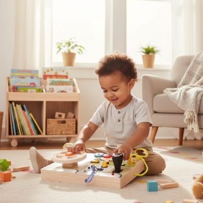 Busy board • jeu éducatif sans écran lumière douce restaurant voiture