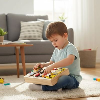 Busy board • jouet éducatif Montessori portable avion voiture restaurant