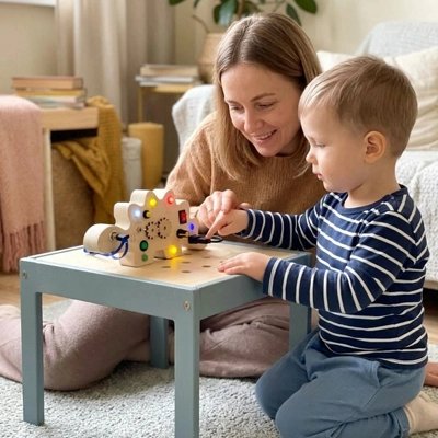 Busy board​ - jouet montessori en bois lumière douce apprentissage autonome