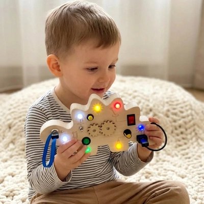 Busy board​ - Jouet sensoriel LED Montessori