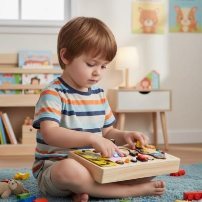 Busy board • jouet sensoriel sans écran boutons LED apprentissage couleurs chiffres