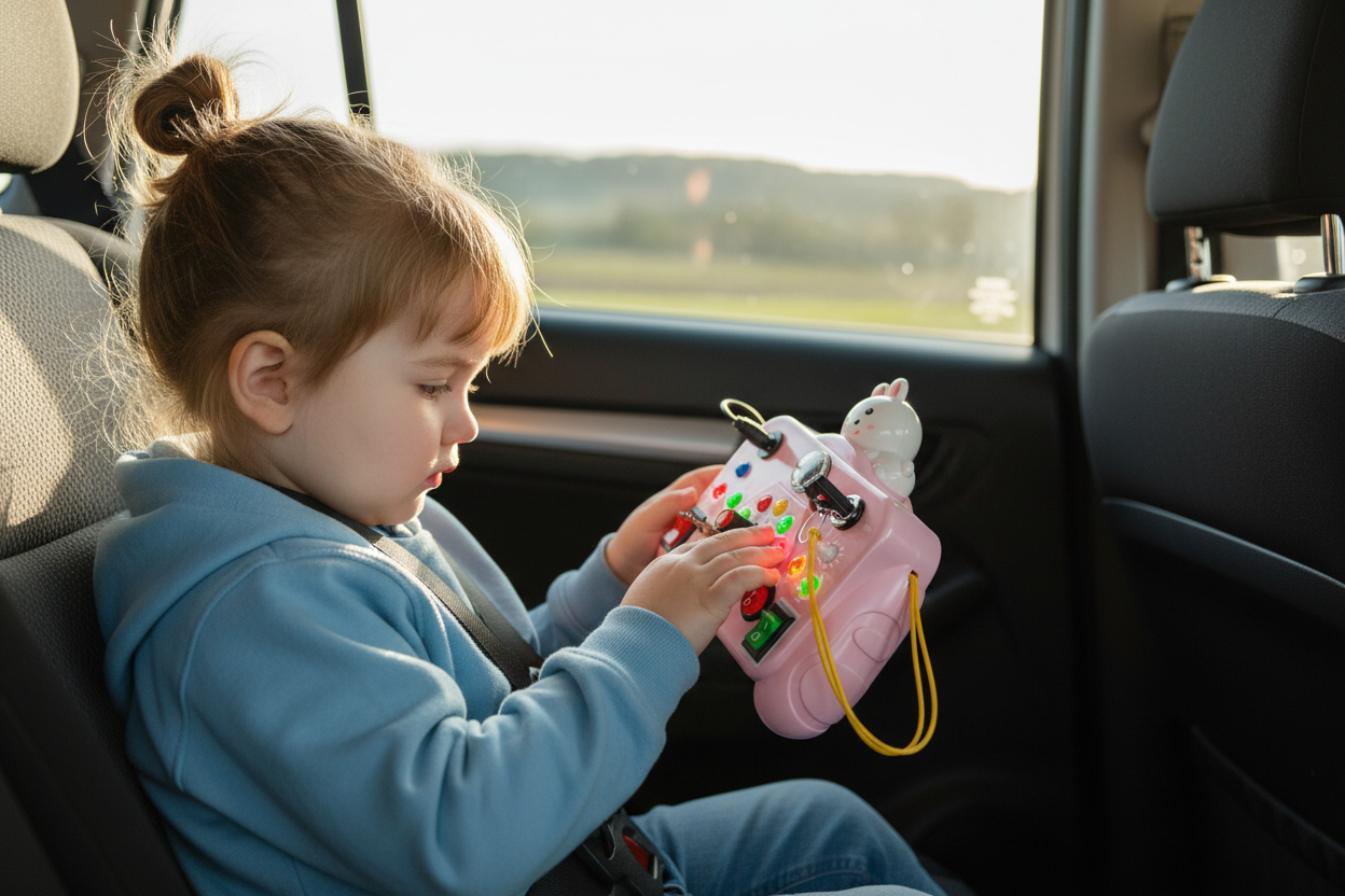 Enfant calme voiture Busy Board LED rose voyage