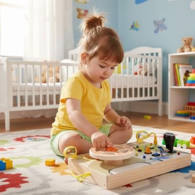 Busy board • planche occupée Montessori LED pour voyage enfant 3–6 ans