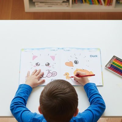 Cahier d'exercices, coloriage pédagogique