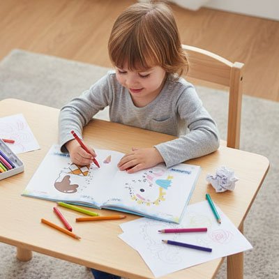 Cahier d'exercices, livre points à relier 3–5 ans