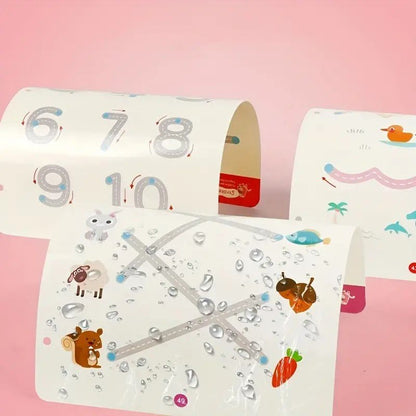 Cahier Réutilisable de Traçage Magique avec Stylo Effaçable - Jeu Éducatif Enfant