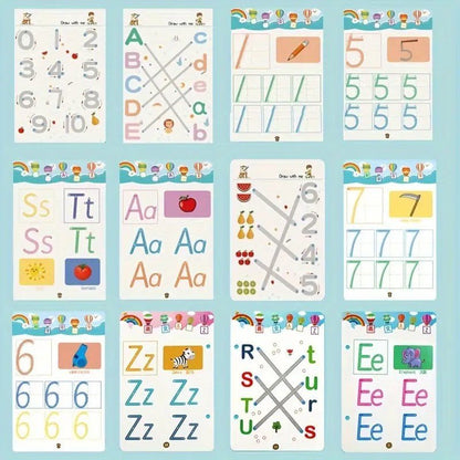 Cahier Réutilisable de Traçage Magique avec Stylo Effaçable - Jeu Éducatif Enfant