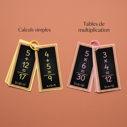 cartes éducatives d'addition et soustraction maternelle et primaire