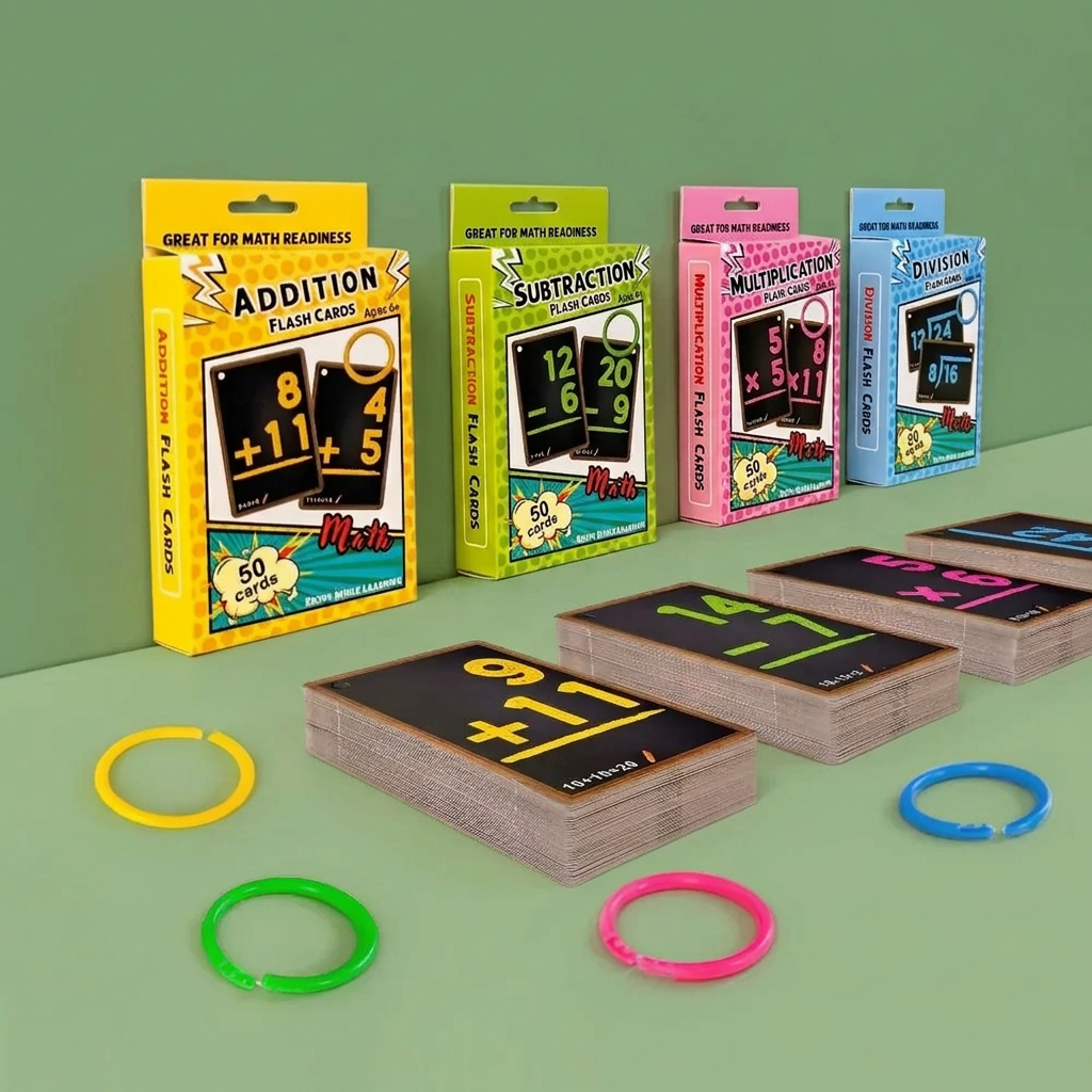 cartes flash de multiplication et division pour enfant
