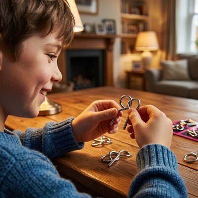 Casse tete metal Montessori 8 pièces ados 14+ anti‑stress
