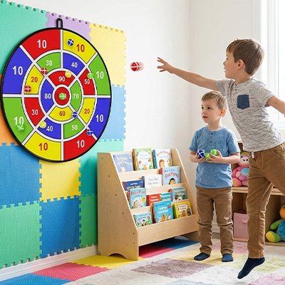 Cible fléchettes sécurisée sans pointe intérieur extérieur fête anniversaire Noël