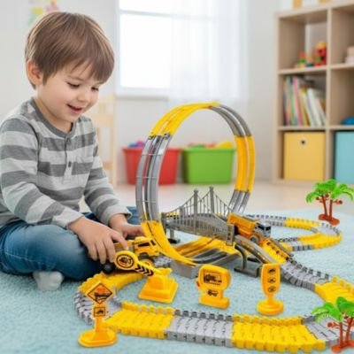 Circuit voiture enfant, cadeau anniversaire Noël circuit voiture lumineux enfants