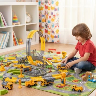 Circuit voiture enfant éducatif STEM 6–12 ans sans écran