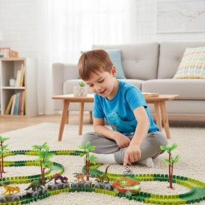 Circuit voiture enfant éducatif STEM 6–12 ans sans écran
