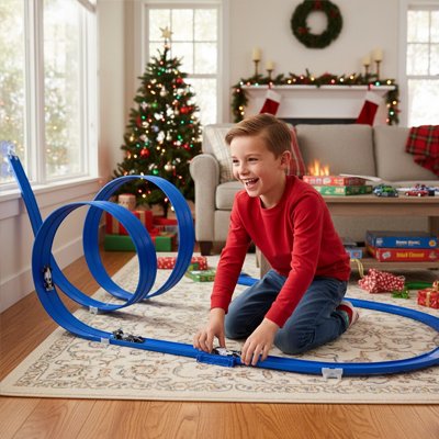 Circuit voiture enfant gravité sans pile double piste DIY