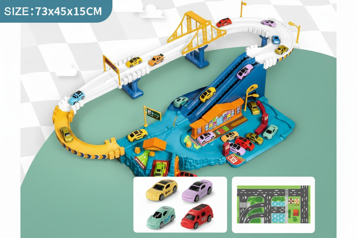 Circuit voiture enfant, jouet éducatif