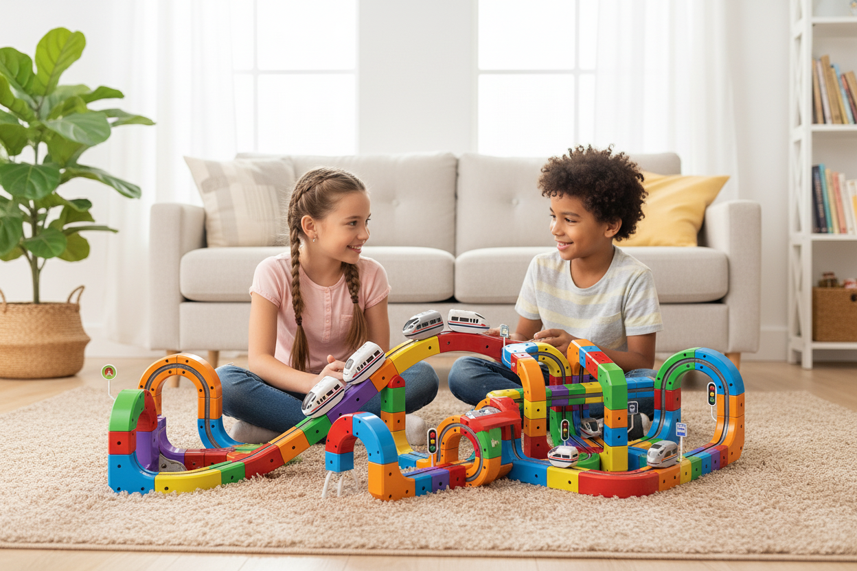 Circuit Anti-Gravité – Jeu collaboratif, 3D modulable