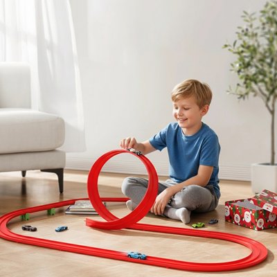 Circuit voiture enfant piste flexible ventouses 4,9 m