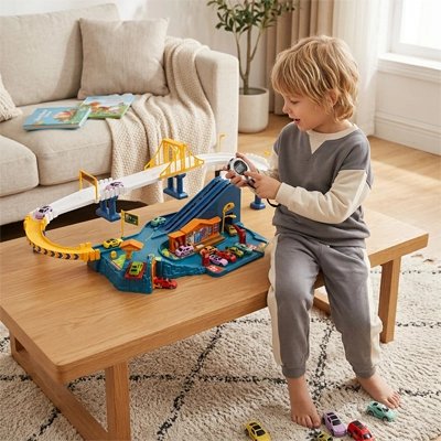 Circuit voiture enfant, sons et lumières apprentissage circulation