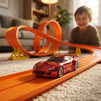 Circuit voiture enfant, voiture à inertie rétrofriction éducatif STEM 6–12 ans 