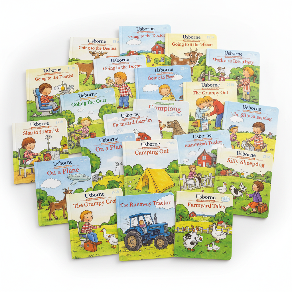 Coffret 20 livres Usborne Farmyard Tales éveil lecture 2-8 ans