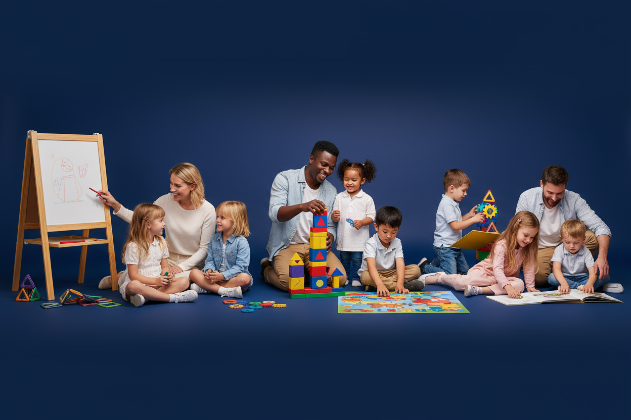 Communauté passionnée - fond bleu foncé