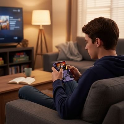 Console retro gaming • console rétro open‑source Linux USB‑C 3800 mAh cadeau anniversaire ado