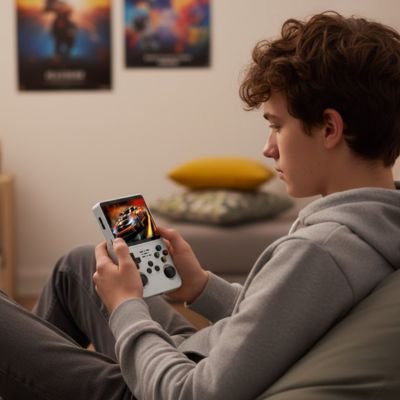 Console retro gaming • console rétro portable R36S écran IPS 3,5 pouces Linux 64 Go 128 Go 15 000 jeux