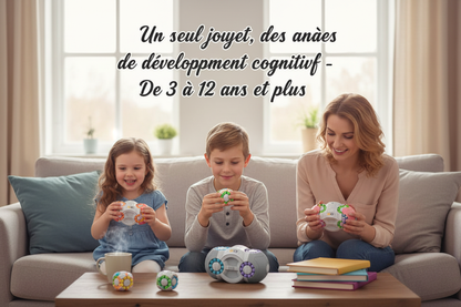 Cube fidget multi-générationnel 3-12 ans développement cognitif