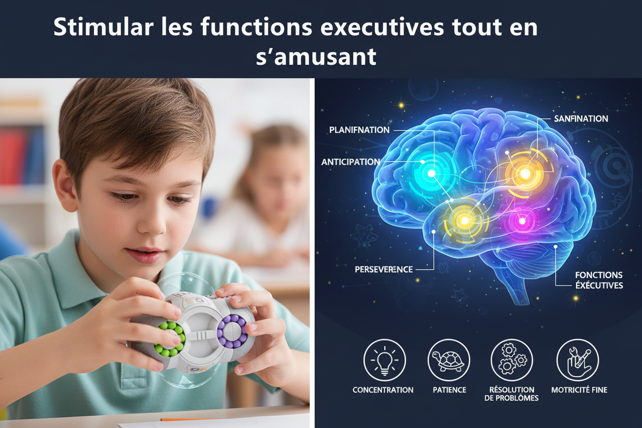 Cube fidget stimule fonctions exécutives cerveau enfant