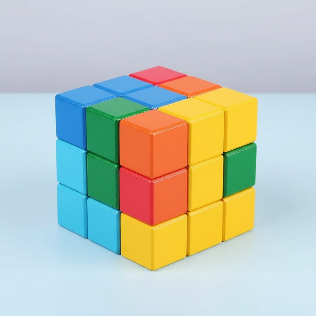 Cube Soma fond pastel