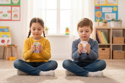 Deux enfants avec balles à billes