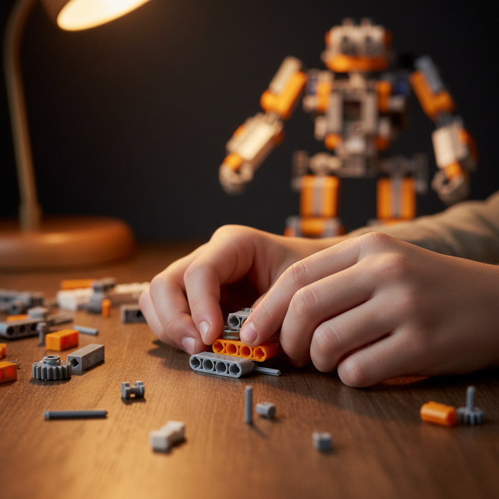 Enfant construction briques STEM 
