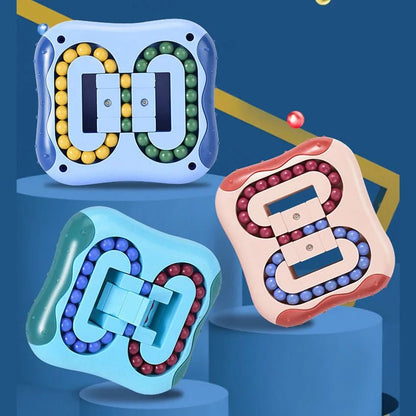 Fidget Carré Rotatif avec Perles pour Enfants - Jeu Éducatif Enfant