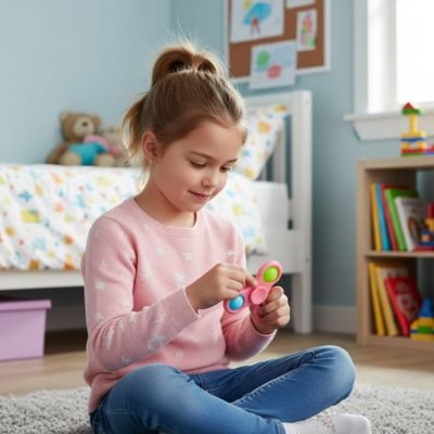 Hand spinner​ • fidget spinner pop‑it 2‑en‑1 enfant 6–12 anti‑stress